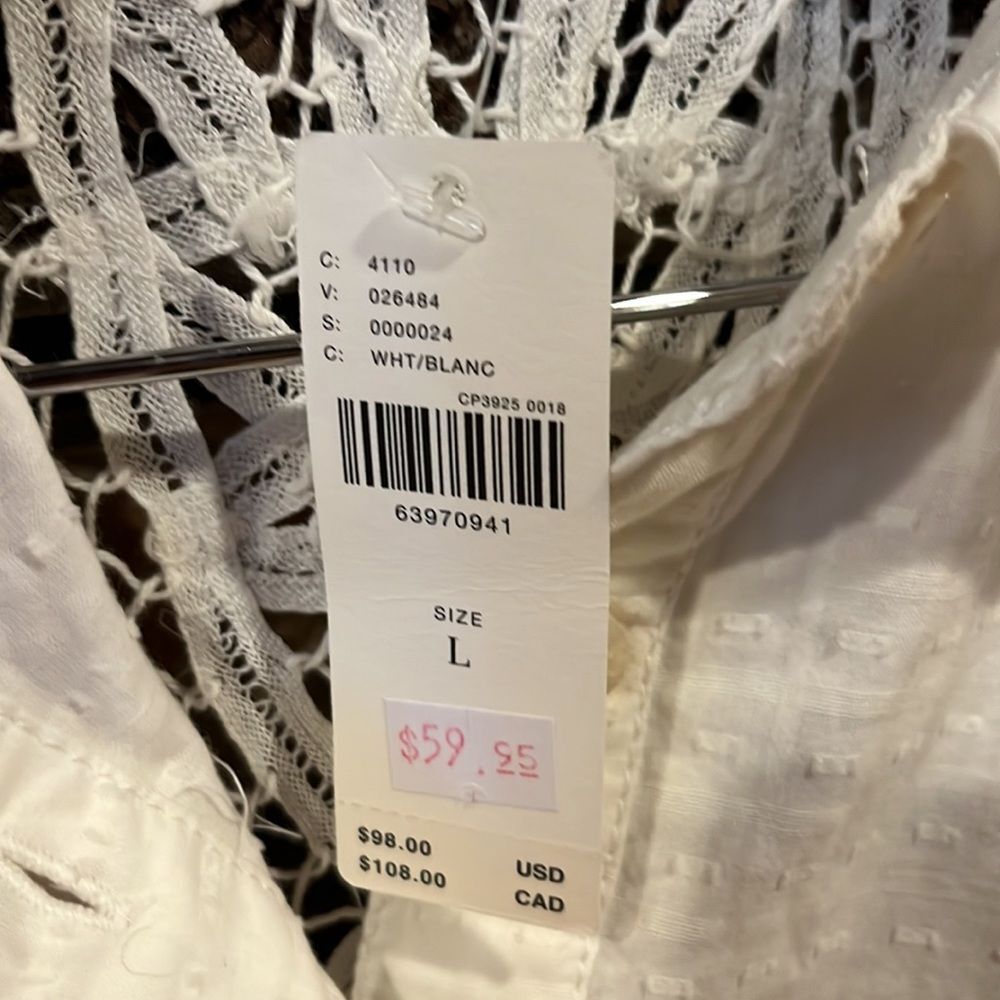 Anthropologie x Pilcro Swiss Dot and Lace Button Up Blouse - Picture 8 of 8